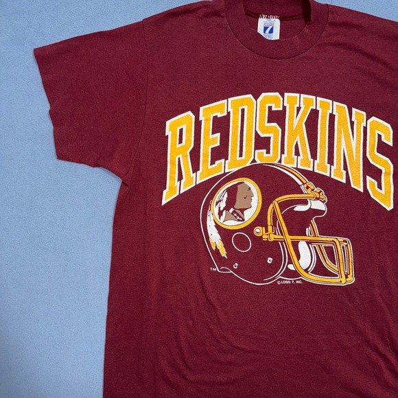 Vtg Washington Redskins Logo 7 Single Stitch Made In USA NFL T-shirt Large - Picture 4 of 12